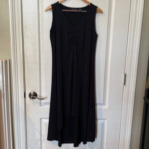 H by Halston size SP Black sleeveless hi low Maxi dress NWOT